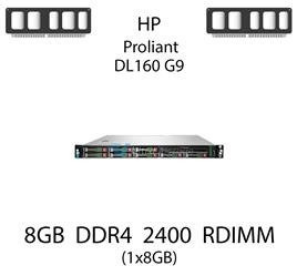 Pamięć RAM 8GB DDR4 dedykowana do serwera HP ProLiant DL160 G9, RDIMM, 2400MHz, 1.2V, 1Rx4