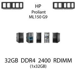 Pamięć RAM 32GB DDR4 dedykowana do serwera HP ProLiant ML150 G9, RDIMM, 2400MHz, 1.2V, 2Rx4 - 805351-B21