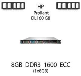 Pamięć RAM 8GB DDR3 dedykowana do serwera HP ProLiant DL160 G8, ECC UDIMM, 1600MHz, 1.35V, 2Rx8 - 713752-081