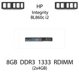 Pamięć RAM 8GB (2x4GB) DDR3 dedykowana do serwera HP Integrity BL860c i2, RDIMM, 1333MHz, 1.5V, 2Rx4