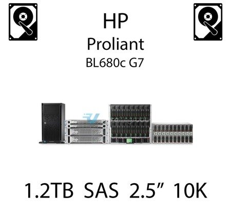 1.2TB 2.5" dedykowany dysk serwerowy SAS do serwera HP ProLiant BL680c G7, HDD Enterprise 10k, 12GB/s - 785415-001