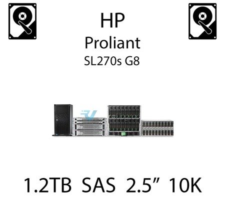 1.2TB 2.5" dedykowany dysk serwerowy SAS do serwera HP ProLiant SL270s G8, HDD Enterprise 10k, 12Gbps - 781578-001 (REF)
