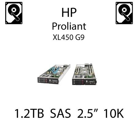 1.2TB 2.5" dedykowany dysk serwerowy SAS do serwera HP ProLiant XL450 G9, HDD Enterprise 10k, 6Gbps - 718162-B21 (REF)