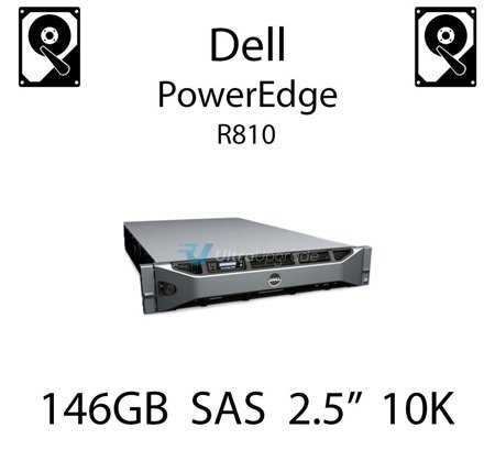 146GB 2.5" dedykowany dysk serwerowy SAS do serwera Dell PowerEdge R810, HDD Enterprise 10k, 600MB/s - X829K (REF)