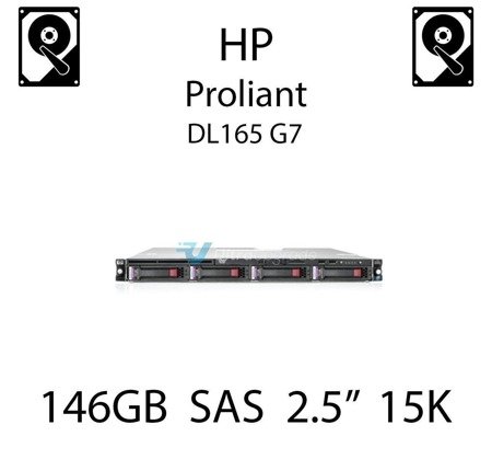 146GB 2.5" dedykowany dysk serwerowy SAS do serwera HP ProLiant DL165 G7, HDD Enterprise 15k - 504062-B21 (REF)