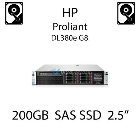 200GB 2.5" dedykowany dysk serwerowy SAS do serwera HP ProLiant DL380e G8, SSD Enterprise  - 653961-001