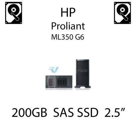 200GB 2.5" dedykowany dysk serwerowy SAS do serwera HP ProLiant ML350 G6, SSD Enterprise  - 632492-B21 (REF)