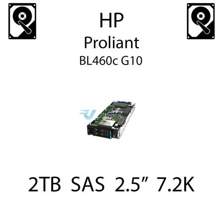 2TB 2.5" dedykowany dysk serwerowy SAS do serwera HP ProLiant BL460c G10, HDD Enterprise 7.2k, 12Gbps - 765466-B21 (REF)