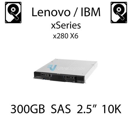 300GB 2.5" dedykowany dysk serwerowy SAS do serwera Lenovo / IBM xSeries x280 X6, HDD Enterprise 10k, 1.2GB/s - 00WG705