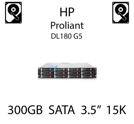 300GB 3.5" dedykowany dysk serwerowy SATA do serwera HP ProLiant DL180 G5, HDD Enterprise 15k, 12Gbps - 737571-001 (REF)