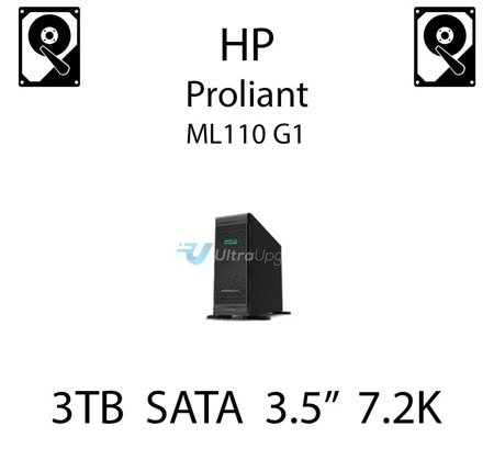 3TB 3.5" dedykowany dysk serwerowy SATA do serwera HP ProLiant ML110 G1, HDD Enterprise 7.2k - 628059-B21