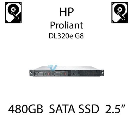 480GB 2.5" dedykowany dysk serwerowy SATA do serwera HP ProLiant DL320e G8, SSD Enterprise , 6Gbps - 832414-B21 (REF)