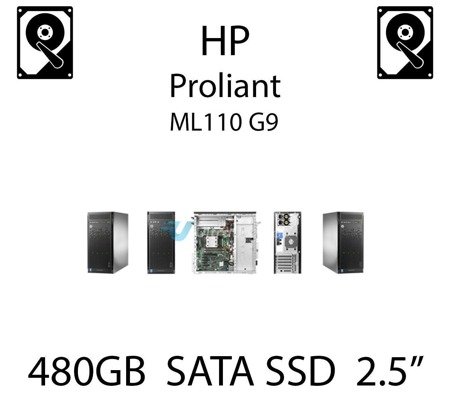 480GB 2.5" dedykowany dysk serwerowy SATA do serwera HP ProLiant ML110 G9, SSD Enterprise  - 804593-B21
