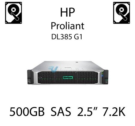 500GB 2.5" dedykowany dysk serwerowy SAS do serwera HP ProLiant DL385 G1, HDD Enterprise 7.2k, 6GB/s - 508009-001
