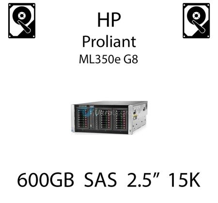 600GB 2.5" dedykowany dysk serwerowy SAS do serwera HP ProLiant ML350e G8, HDD Enterprise 15k, 12Gb/s - 759548-001 (REF)