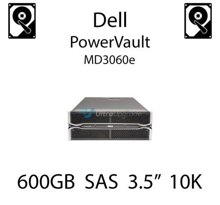 600GB 3.5" dedykowany dysk serwerowy SAS do serwera Dell PowerVault MD3060e, HDD Enterprise 10k, 6Gbps - R752K (REF)
