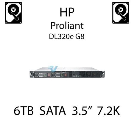 6TB 3.5" dedykowany dysk serwerowy SATA do serwera HP ProLiant DL320e G8, HDD Enterprise 7.2k, 6Gbps - 765862-001 (REF)