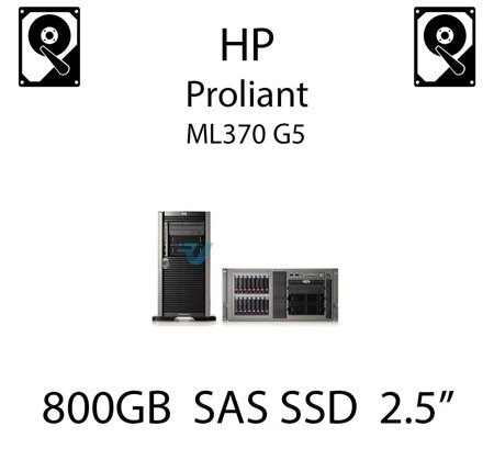 800GB 2.5" dedykowany dysk serwerowy SAS do serwera HP ProLiant ML370 G5, SSD Enterprise  - 632506-B21 (REF)