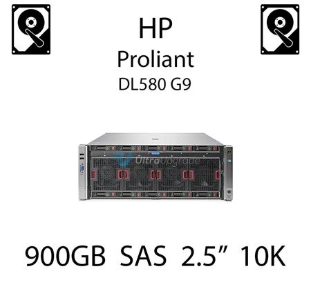 900GB 2.5" dedykowany dysk serwerowy SAS do serwera HP Proliant DL580 G9, HDD Enterprise 10k, 6Gbps - 653971-001 (REF)