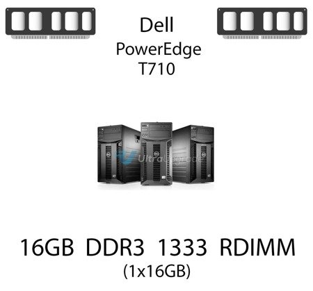 Pamięć RAM 16GB DDR3 dedykowana do serwera Dell PowerEdge T710, RDIMM, 1333MHz, 1.5V