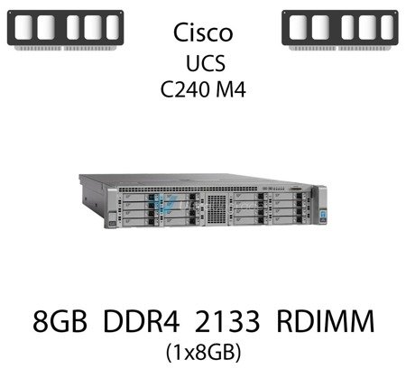 Pamięć RAM 8GB DDR4 dedykowana do serwera Cisco UCS C240 M4, RDIMM, 2133MHz, 1.2V, 1Rx4